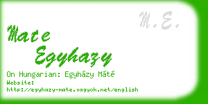 mate egyhazy business card